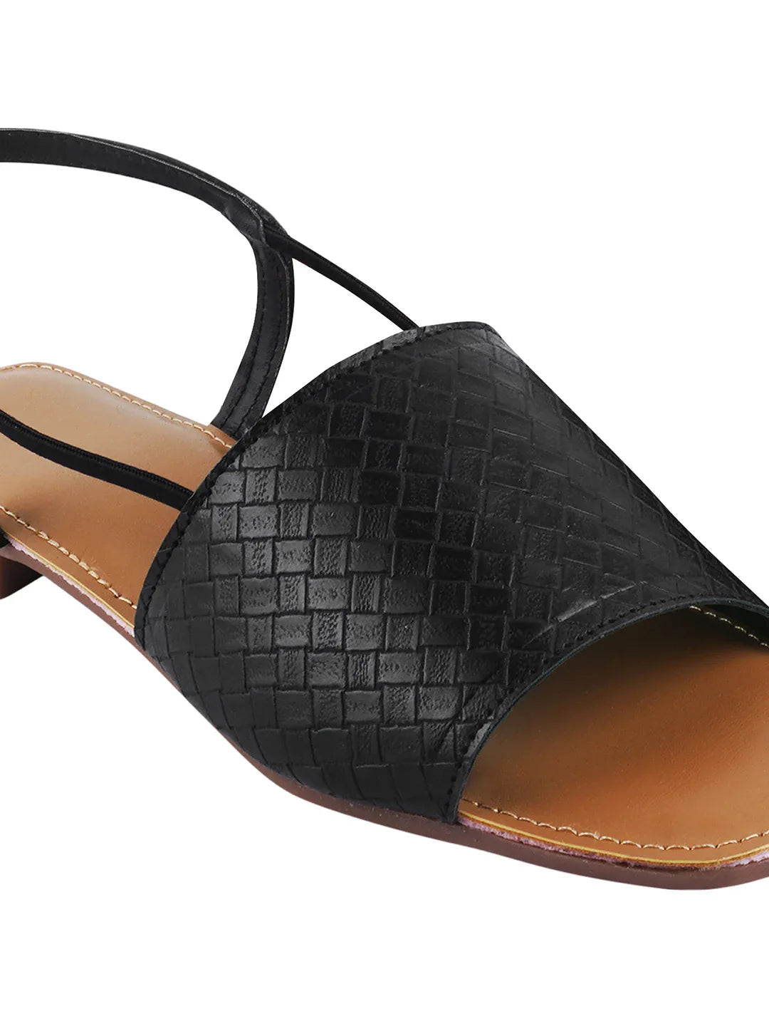 Elegant Weave Detail Flat Sandals