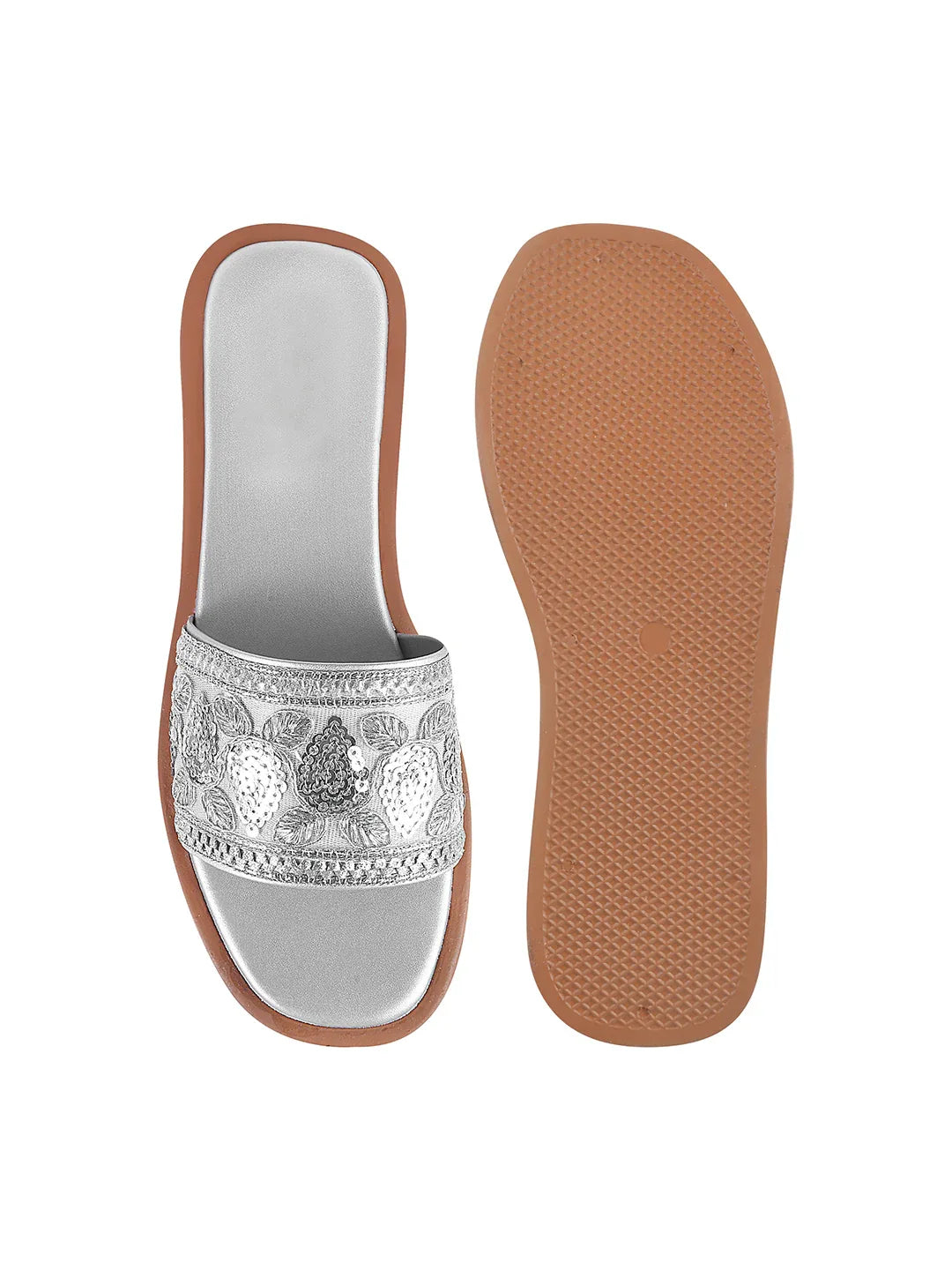 Royal Embroidery Comfort Platform Flats