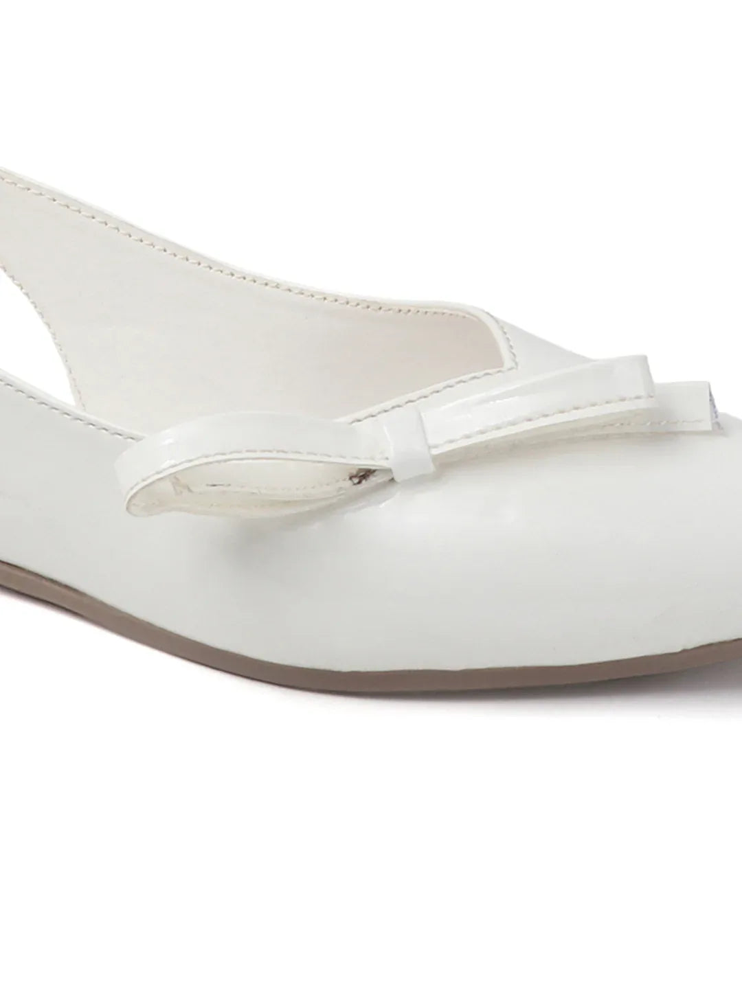 Glossy Pointed Toe Slingback Flat Mules