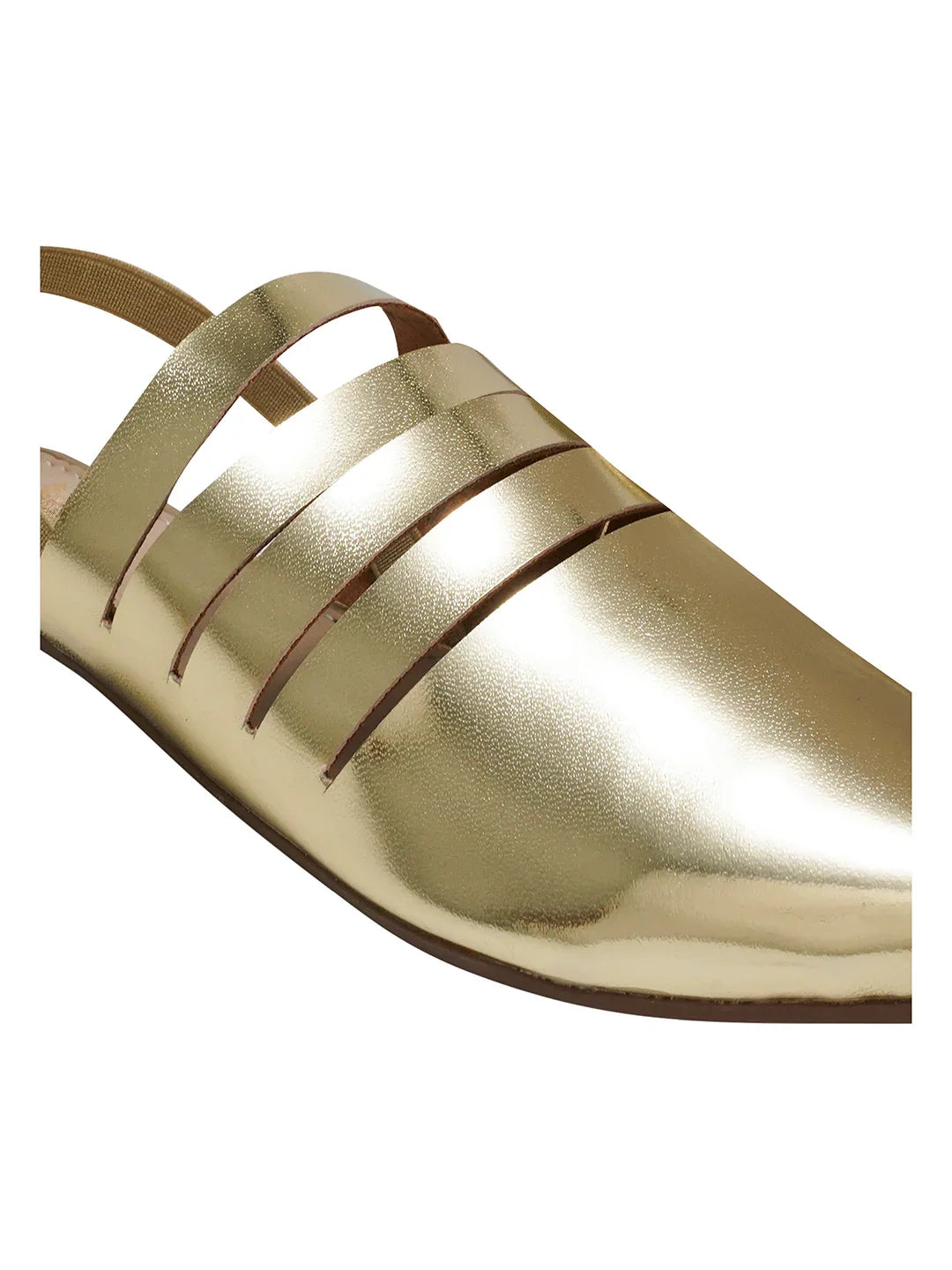 Women Metallic Slingback Mule with Pointed Toe
