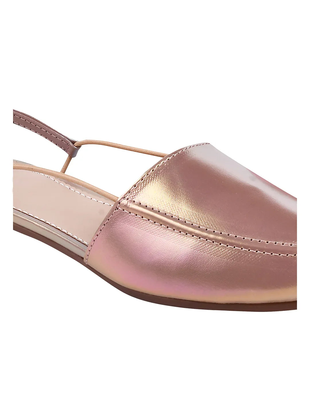 Elegance Metallic Pointed Slingback Flats