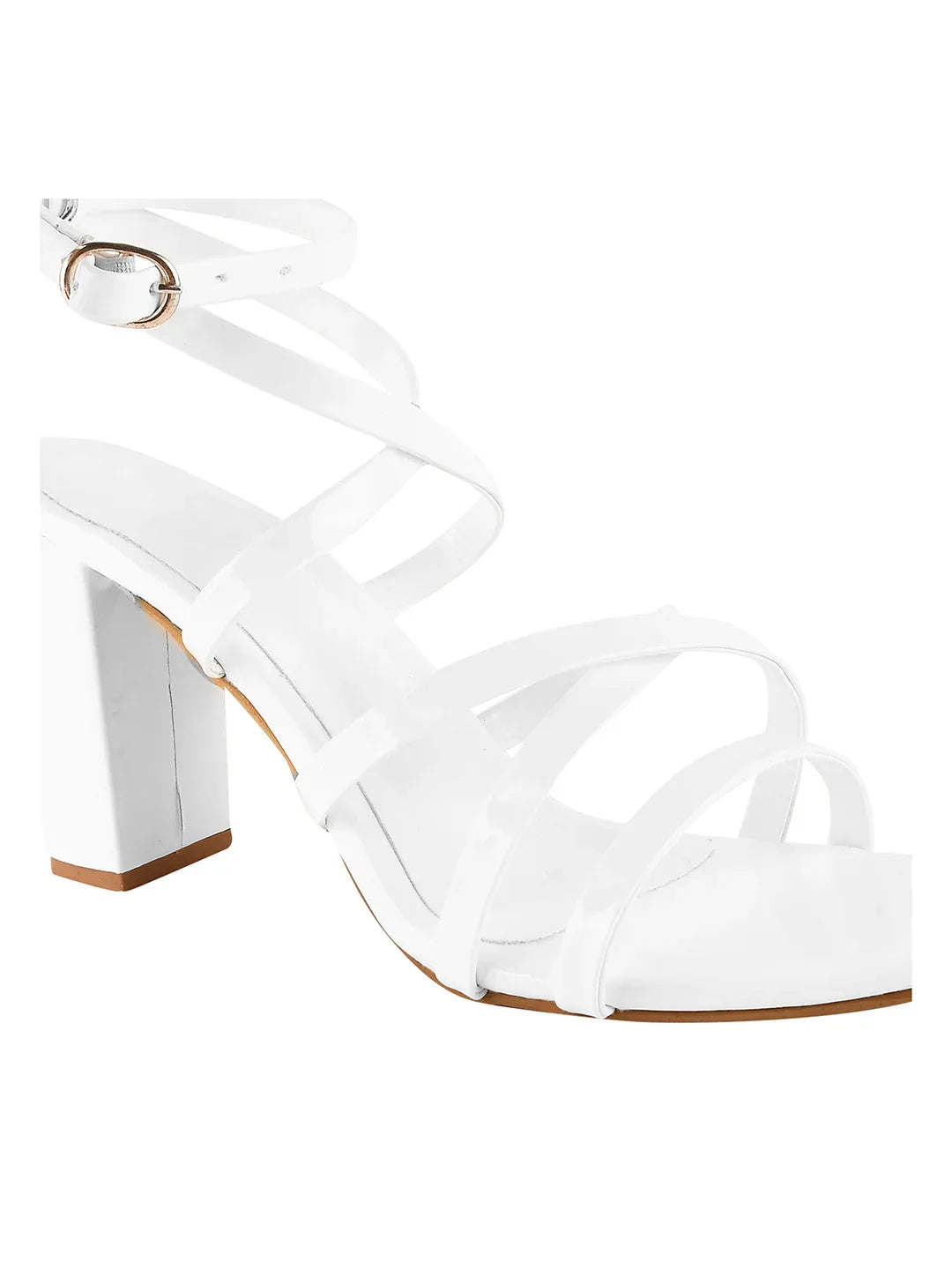 StrapAura Block Heel Sandals