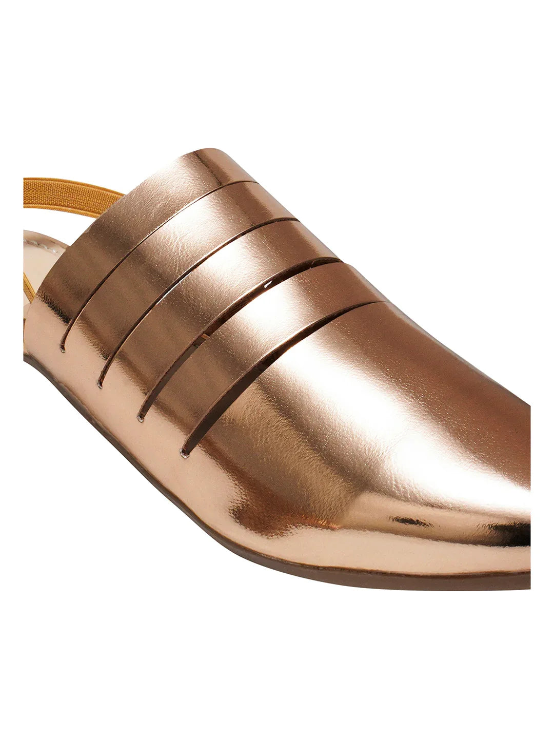 Women Metallic Slingback Mule with Pointed Toe