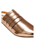 Women Metallic Slingback Mule with Pointed Toe