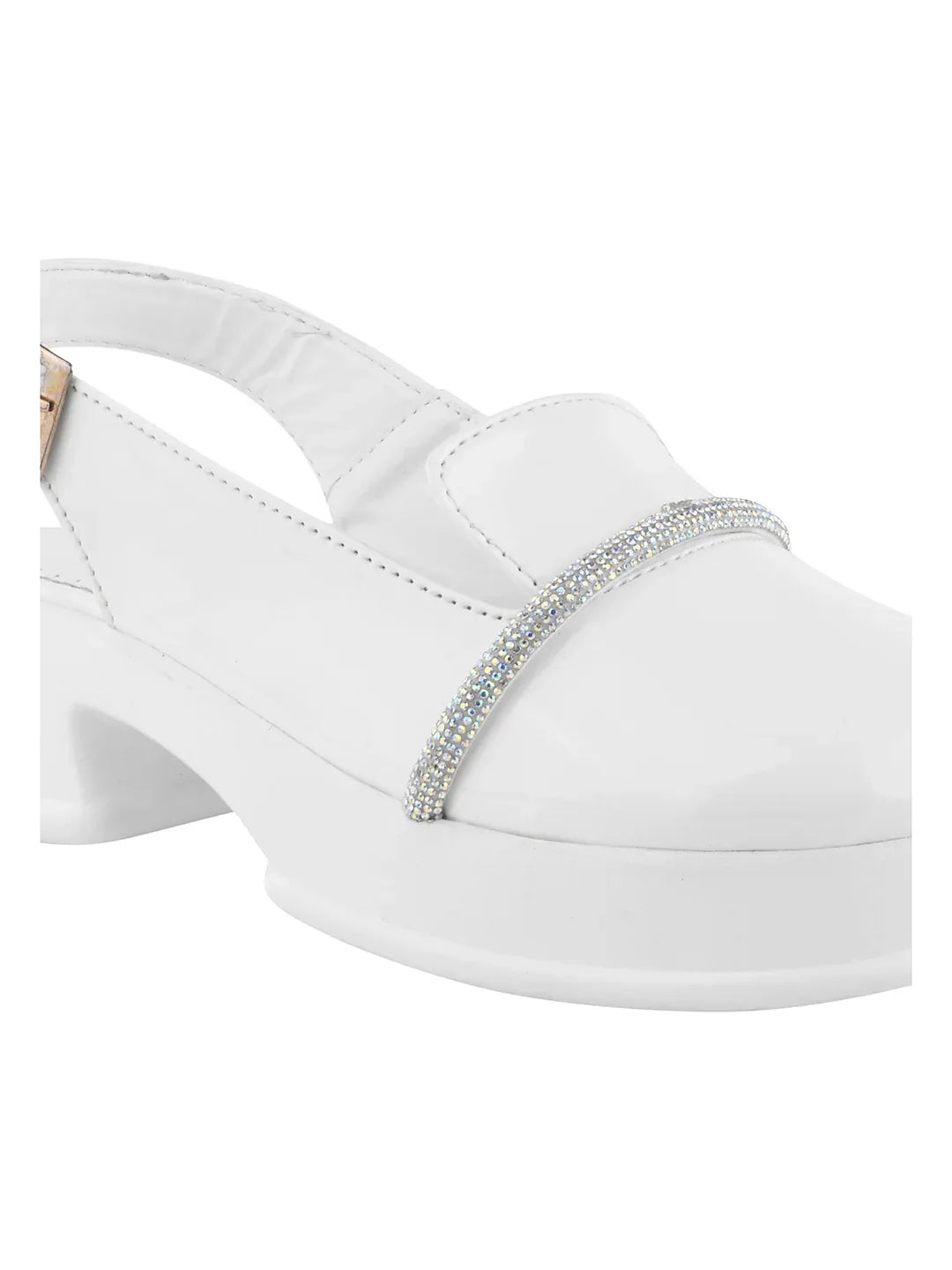 Classic Glossy Block Heel Pumps for Women