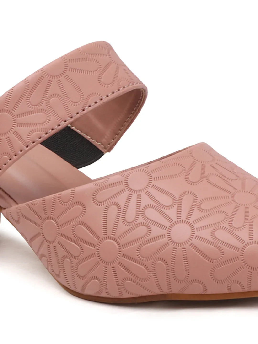 Glitter Strap Block Heel Sandals