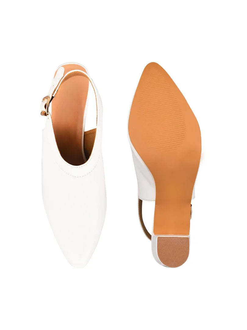 Classic Slingback Block Heel Shoes