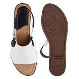 Chic Dual-Tone Comfort Flat Sandals