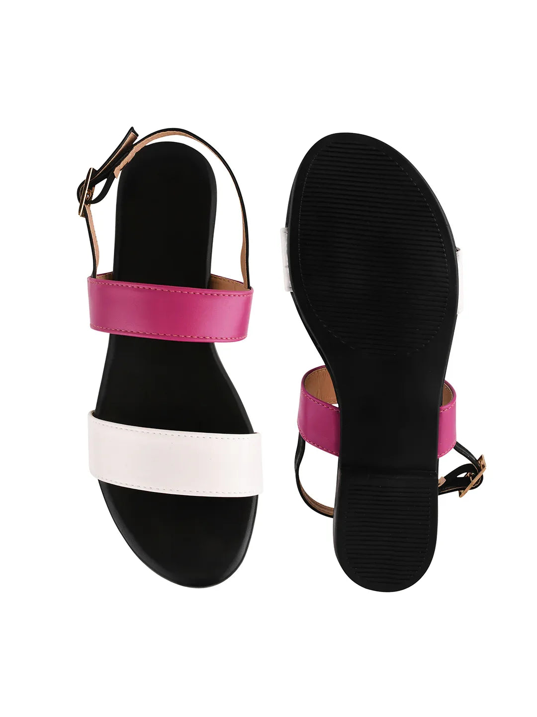 Clean Look Dual Strap Flat Sandals