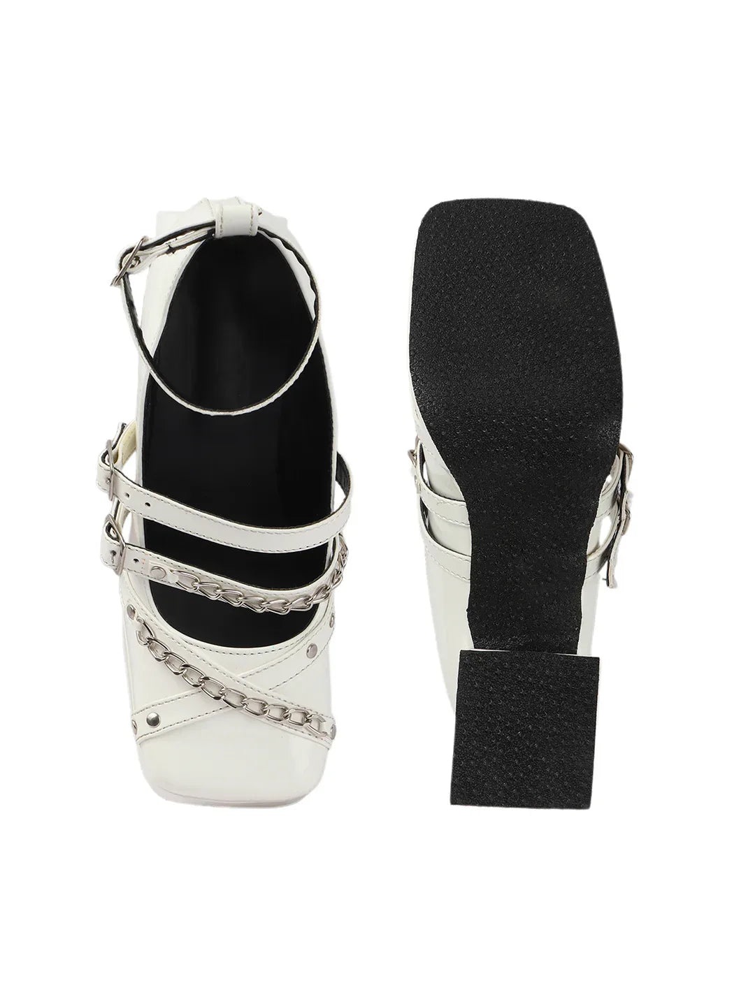 Statement Chain Accent Mary Jane Heels