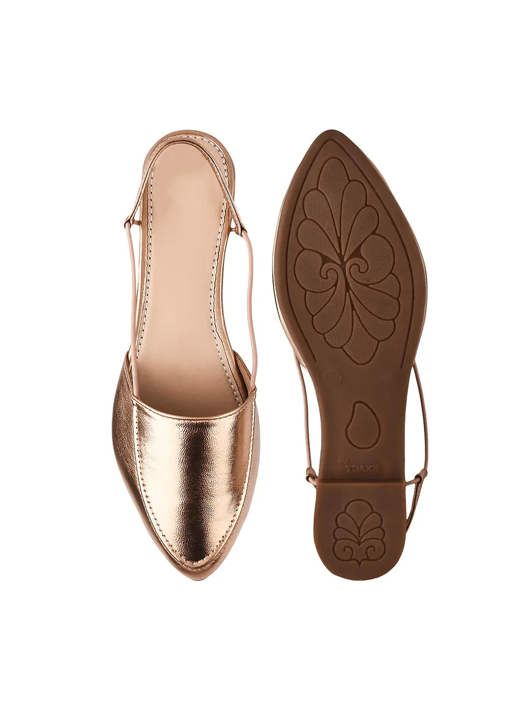 Elegance Metallic Pointed Slingback Flats