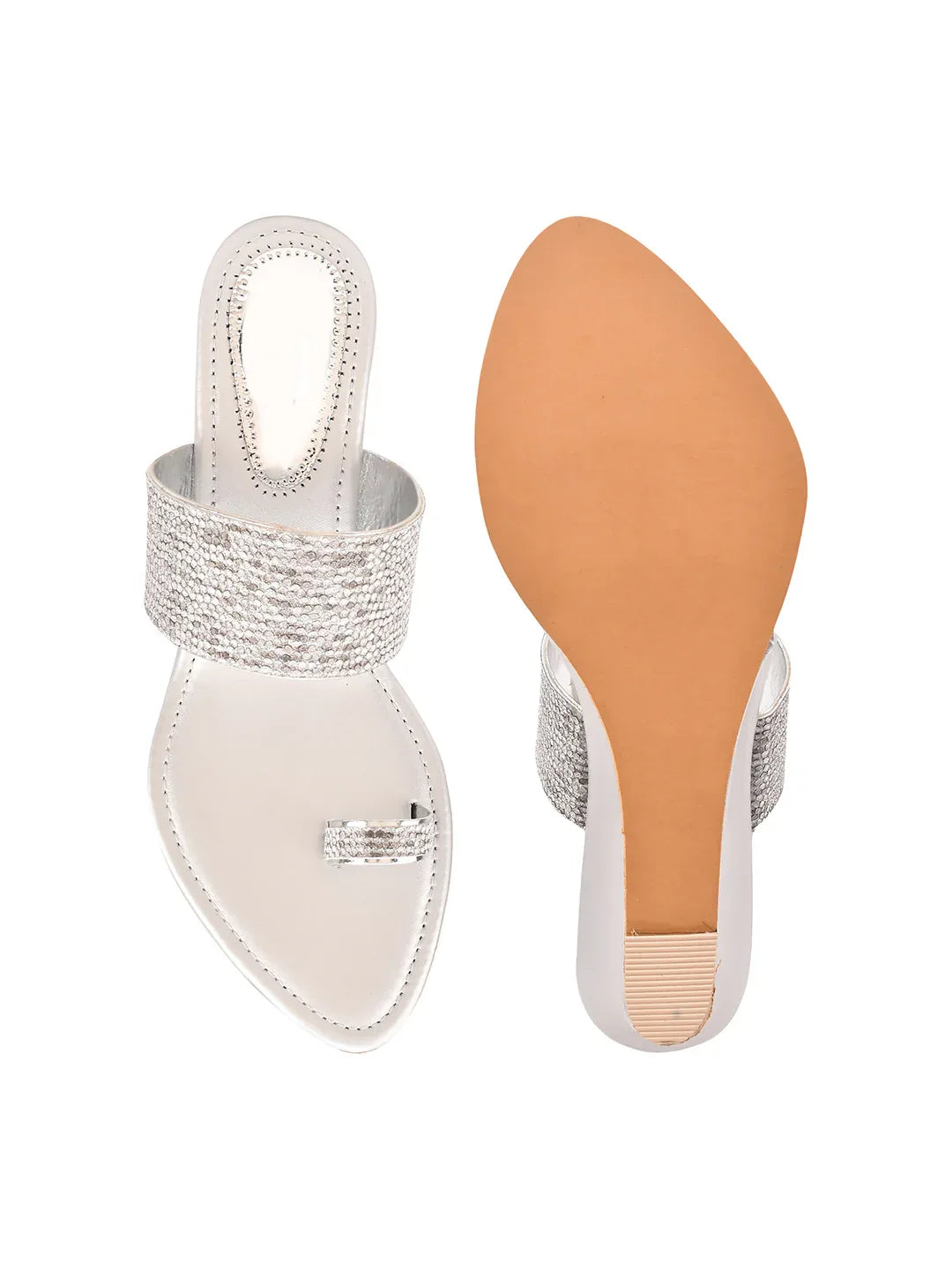 Shimmer Toe-Ring Wedge Heel