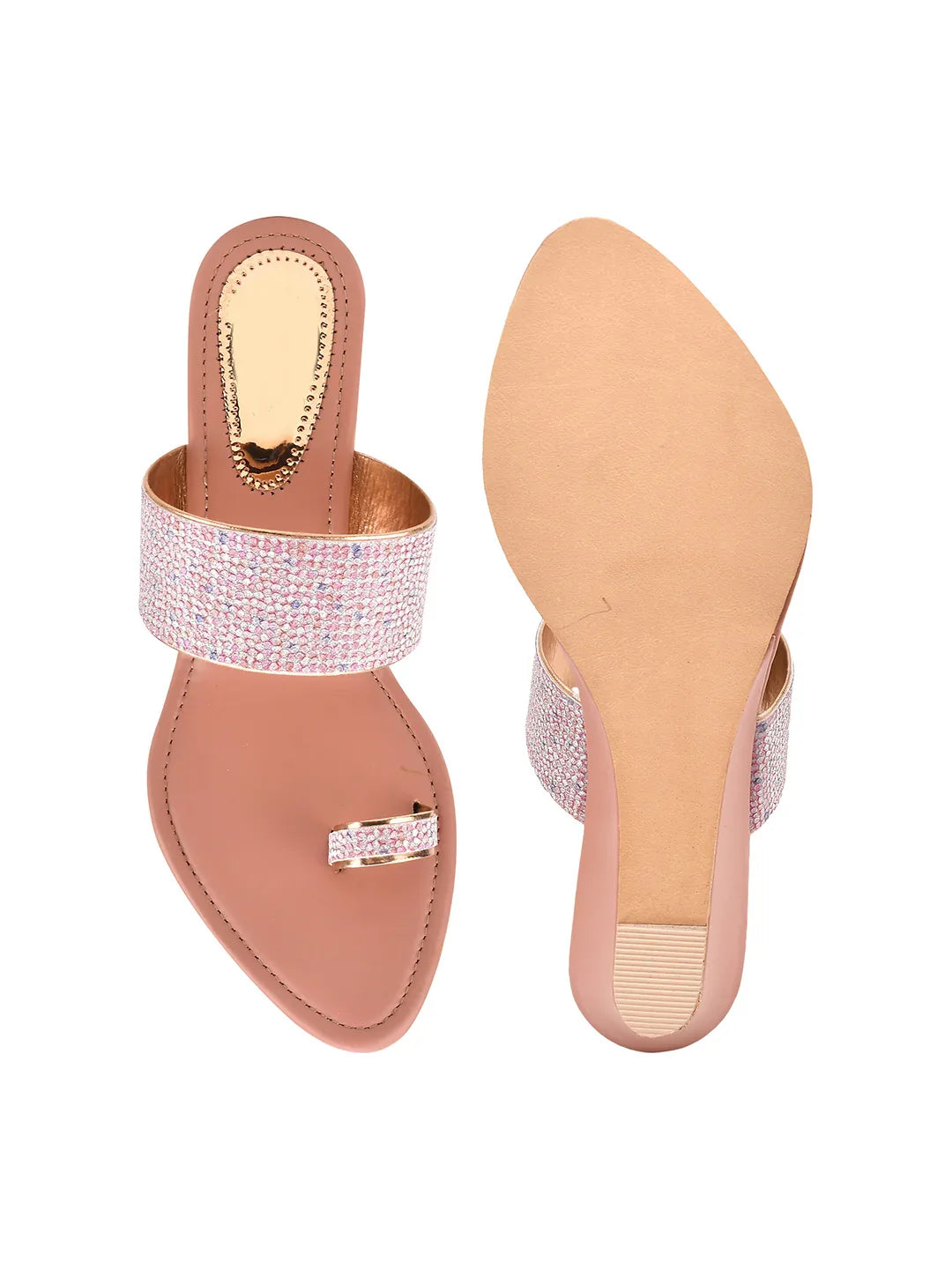 Shimmer Toe-Ring Wedge Heel