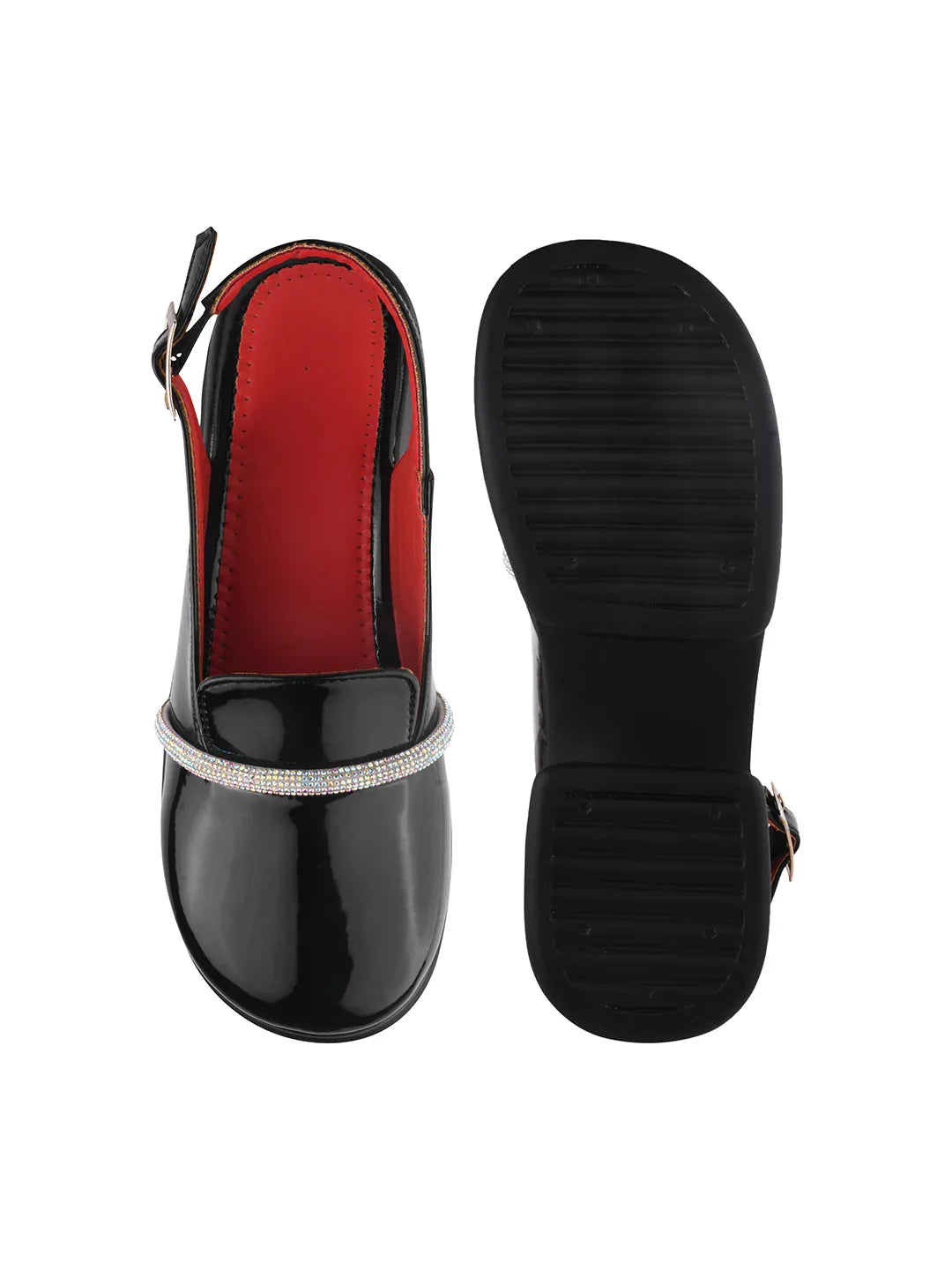 Classic Glossy Block Heel Pumps for Women