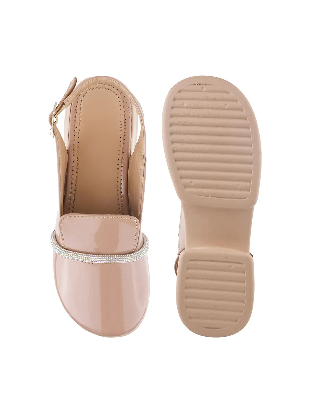 Classic Glossy Block Heel Pumps for Women