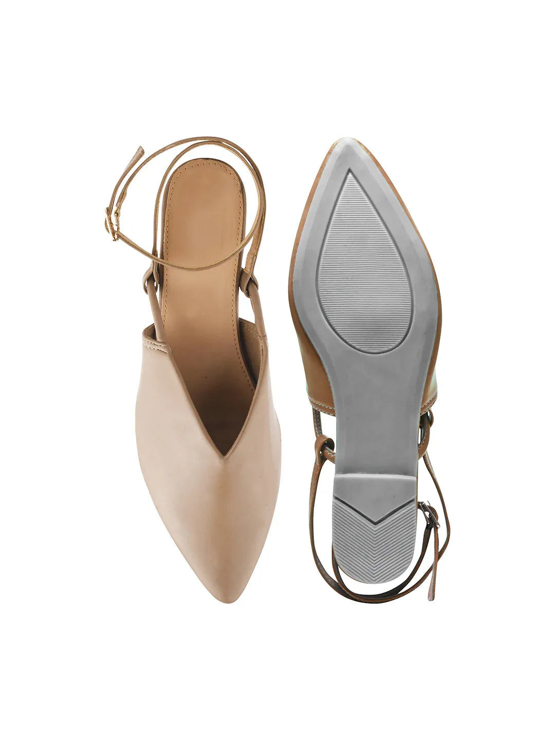 Everyday Luxe Pointed Back-Strap Flats