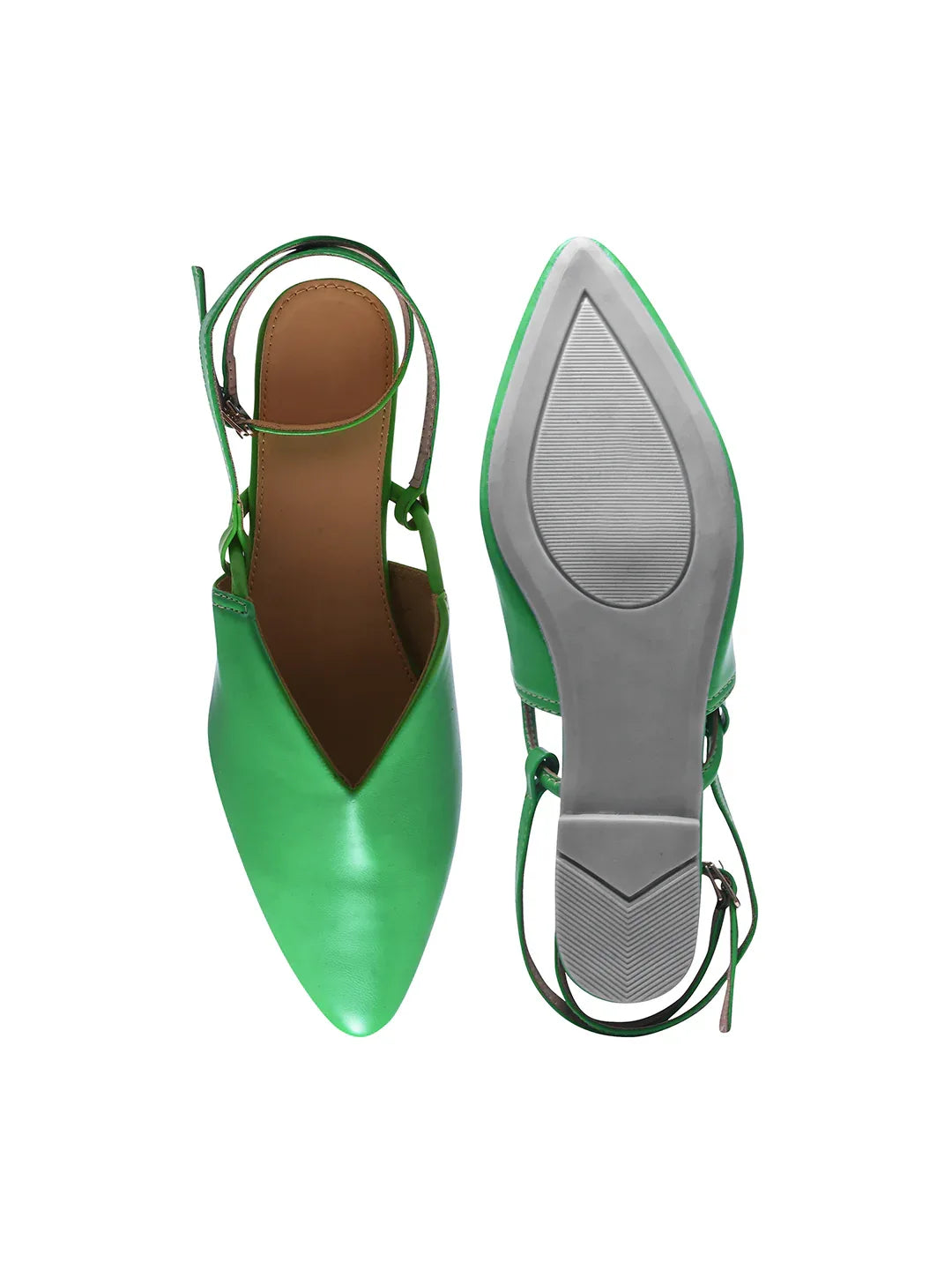 Everyday Luxe Pointed Back-Strap Flats
