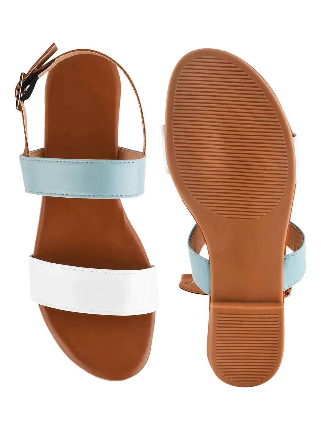 Clean Look Dual Strap Flat Sandals