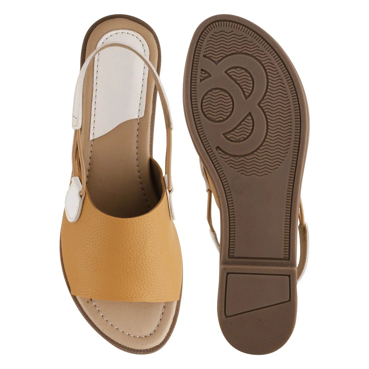 Chic Dual-Tone Comfort Flat Sandals