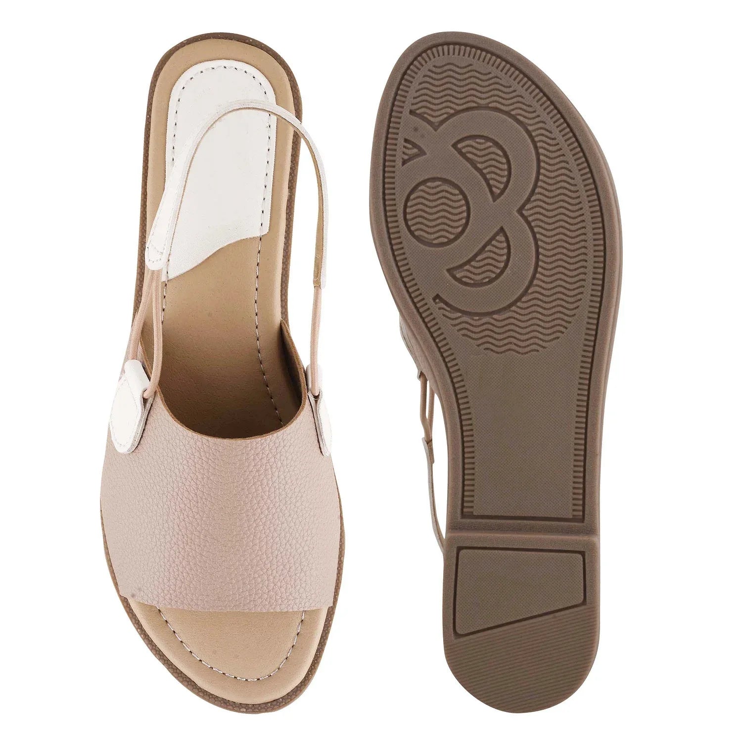 Chic Dual-Tone Comfort Flat Sandals