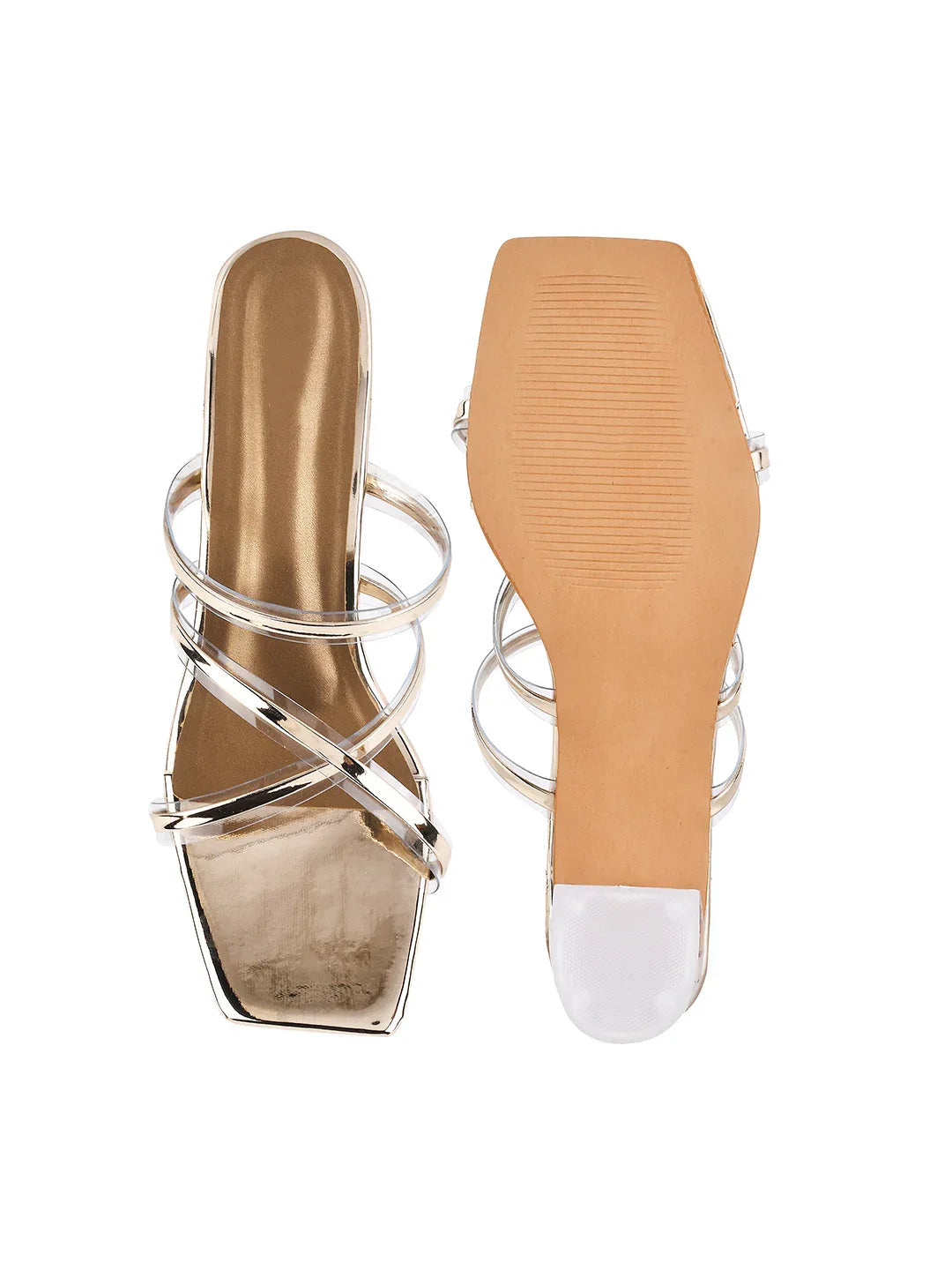 Evening Glow Clear-Heel Mules