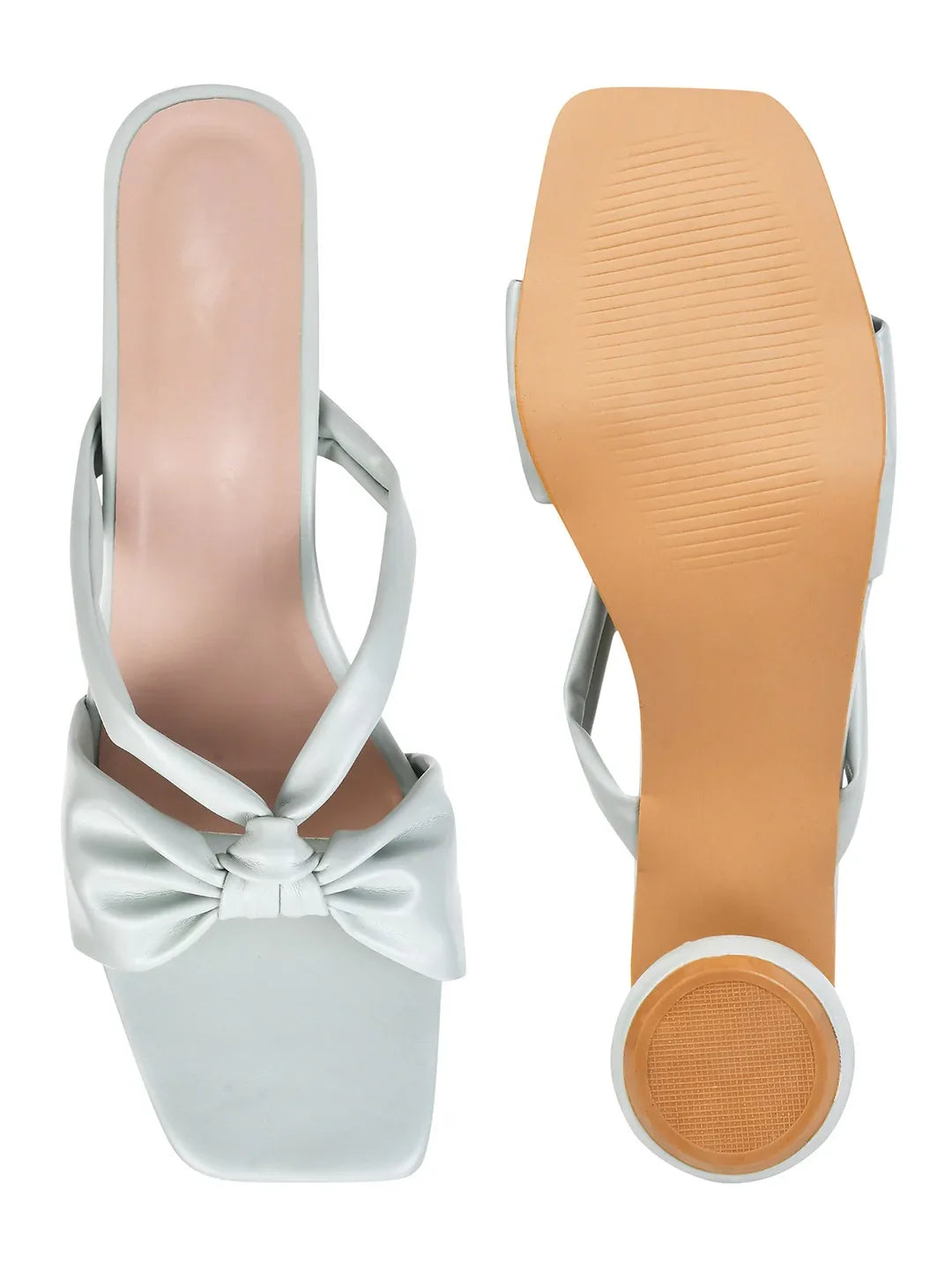 Elegant Knot Strap Block Heels