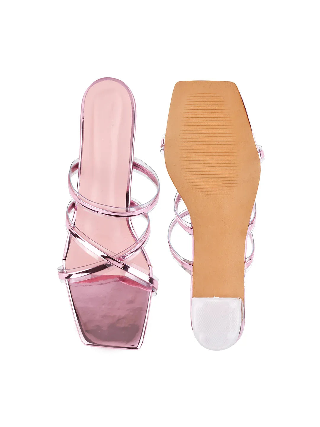 Evening Glow Clear-Heel Mules