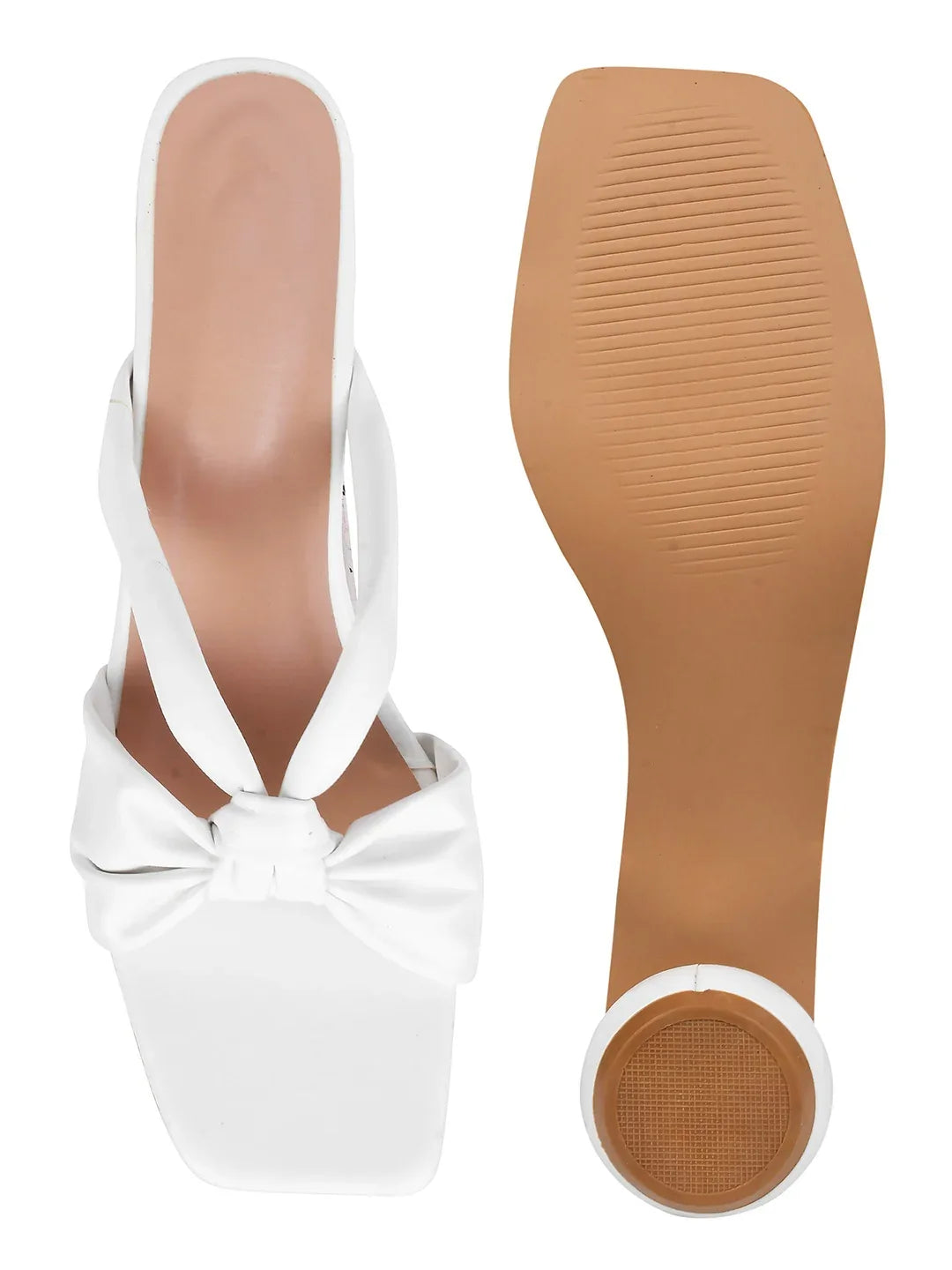 Elegant Knot Strap Block Heels