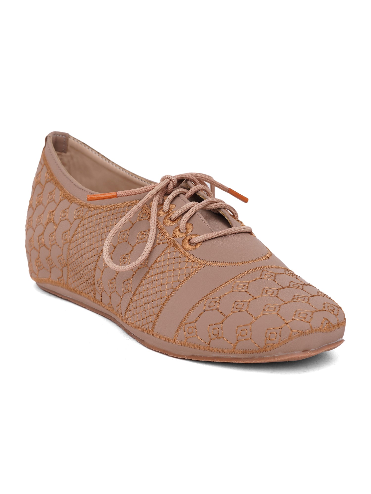 Textured Women's Lace-Up Oxford Casual Shoes