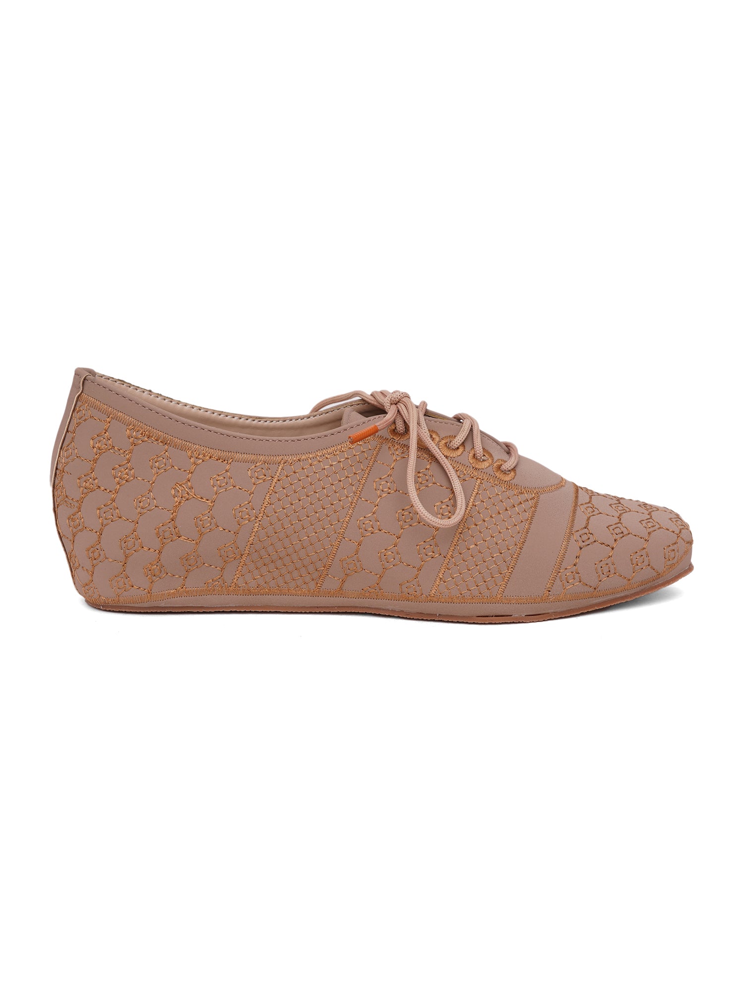 Textured Women's Lace-Up Oxford Casual Shoes