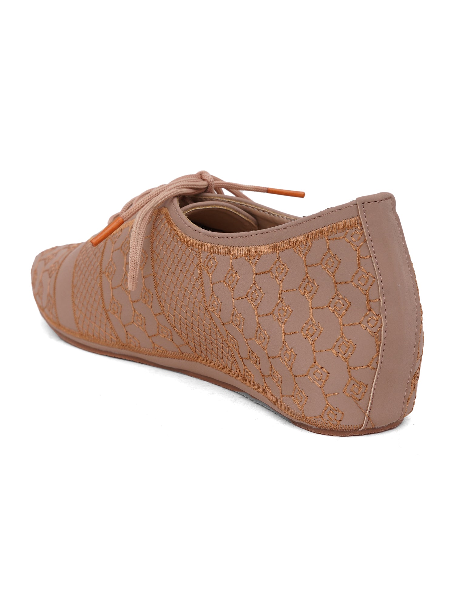 Textured Women's Lace-Up Oxford Casual Shoes