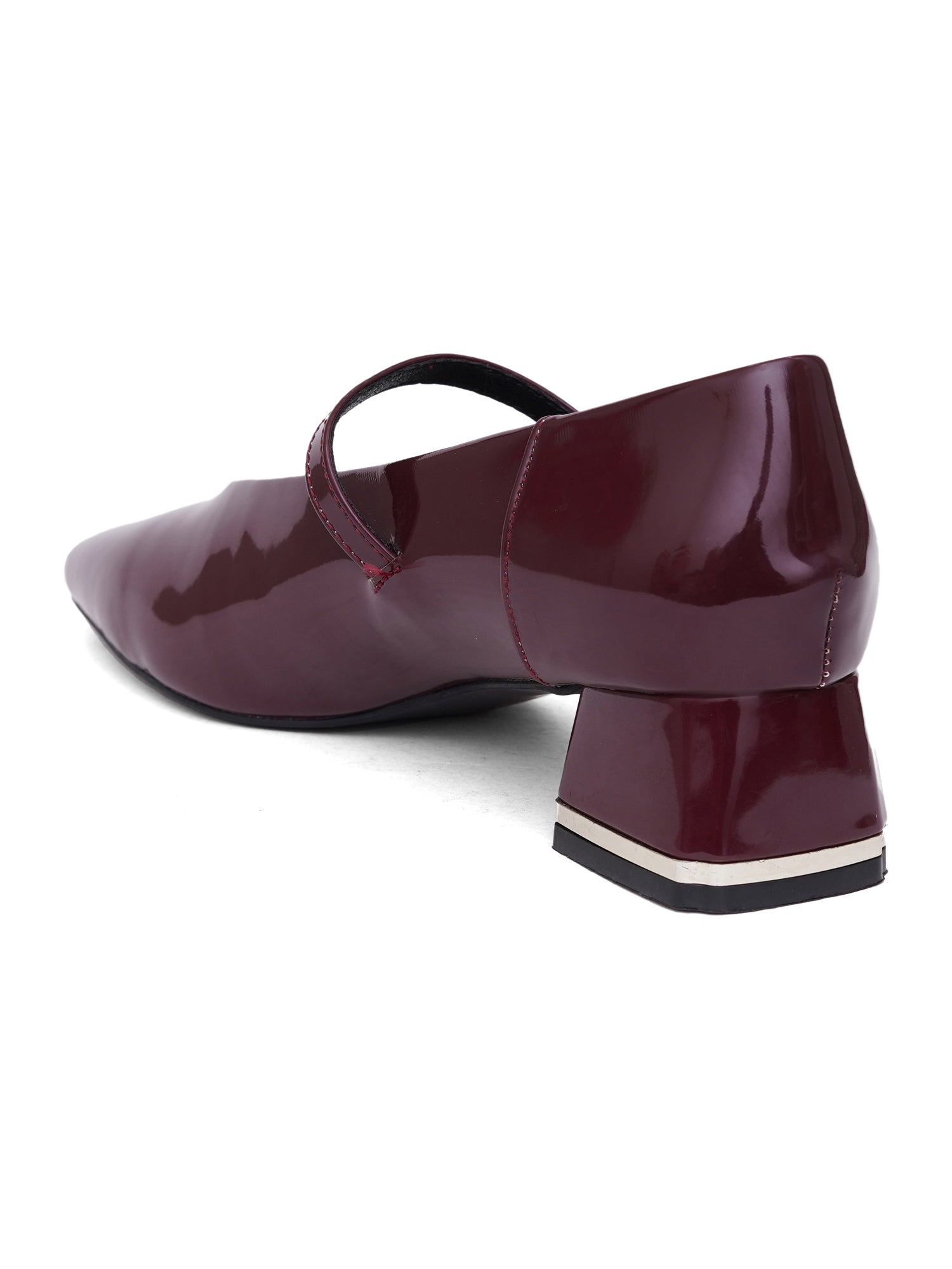 Patent Leather Mary Jane Block Heel Pumps