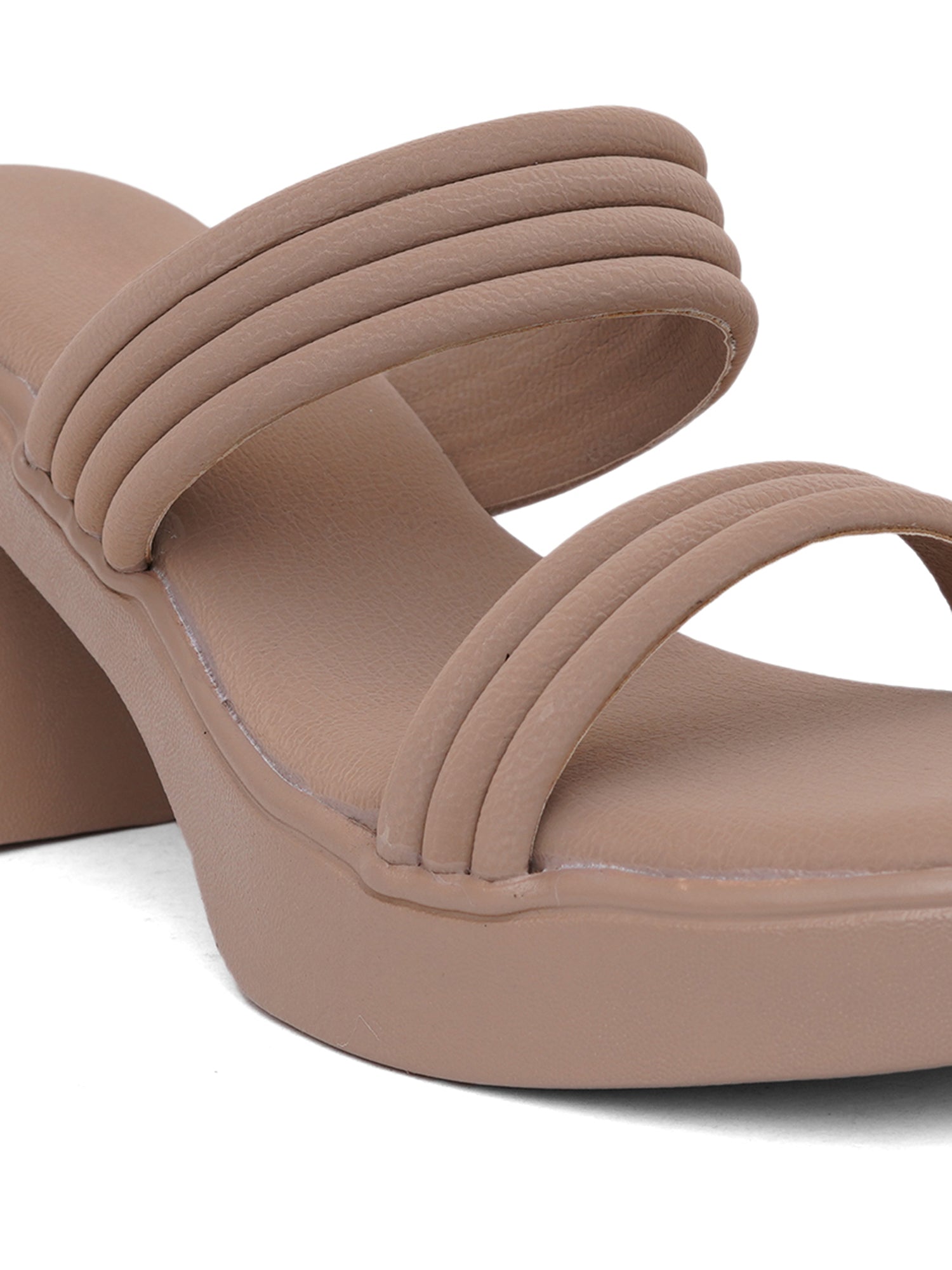 Trendy Padded Double-Strap Block Heel Sandals