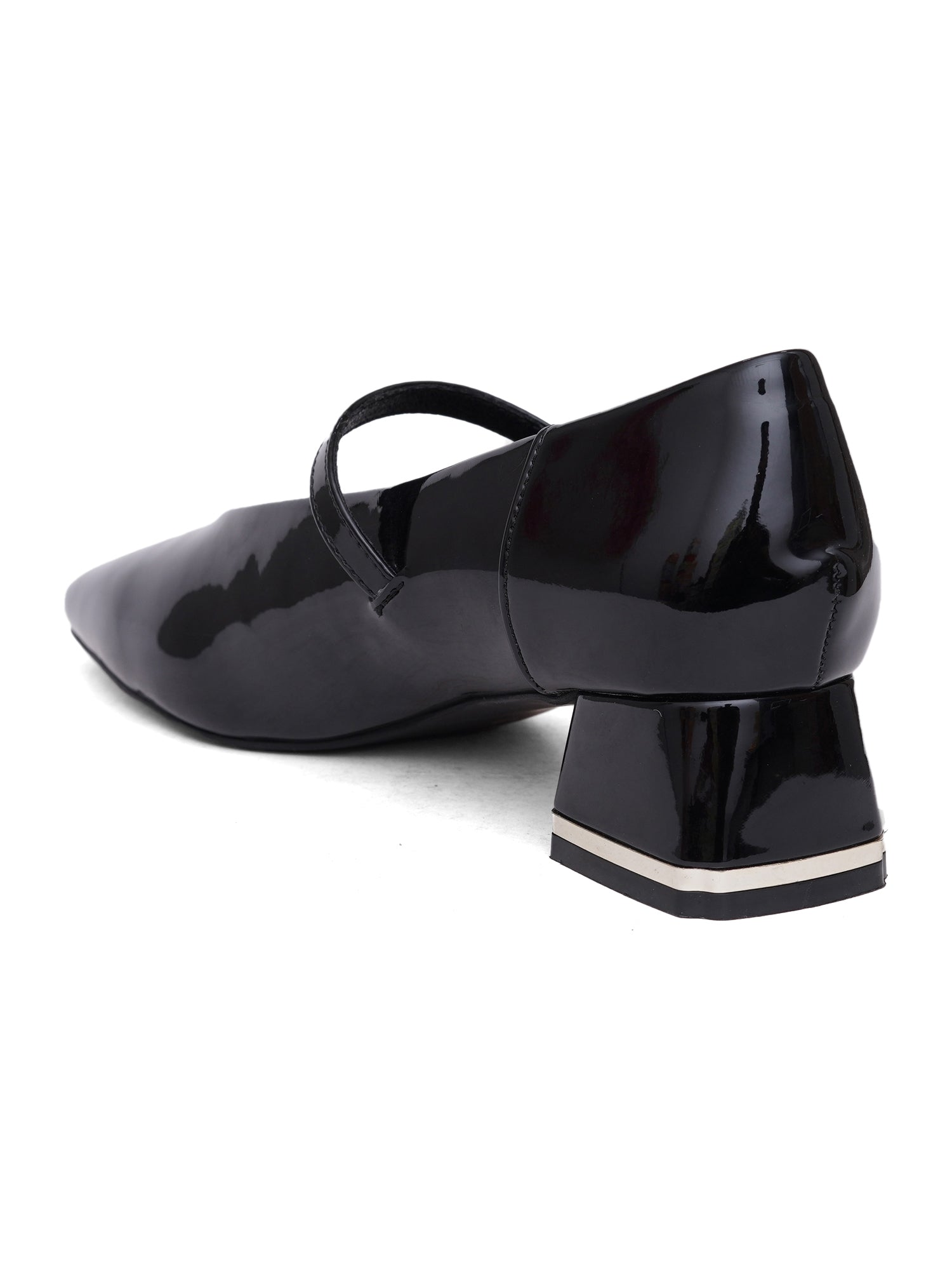 Patent Leather Mary Jane Block Heel Pumps
