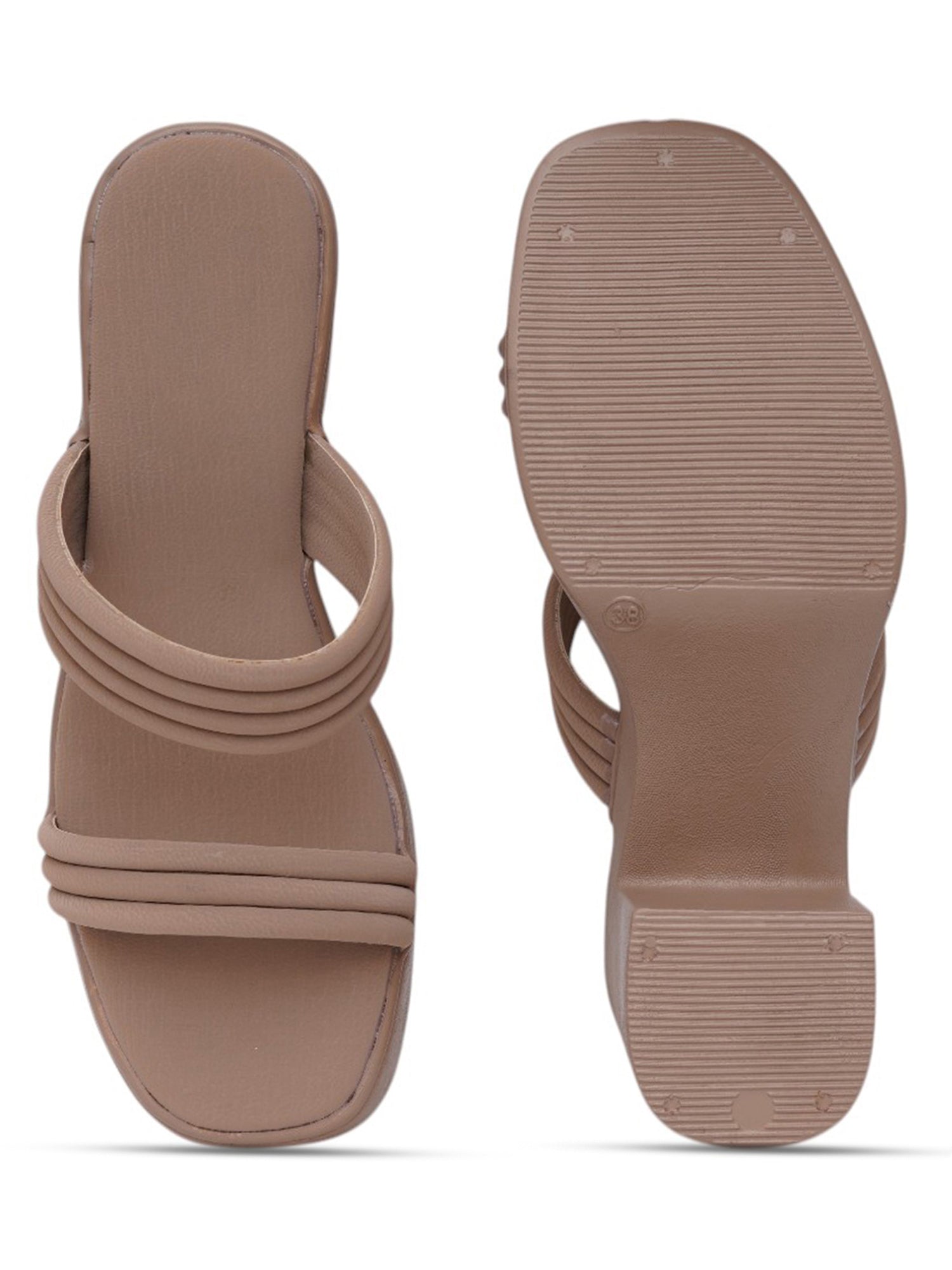 Trendy Padded Double-Strap Block Heel Sandals