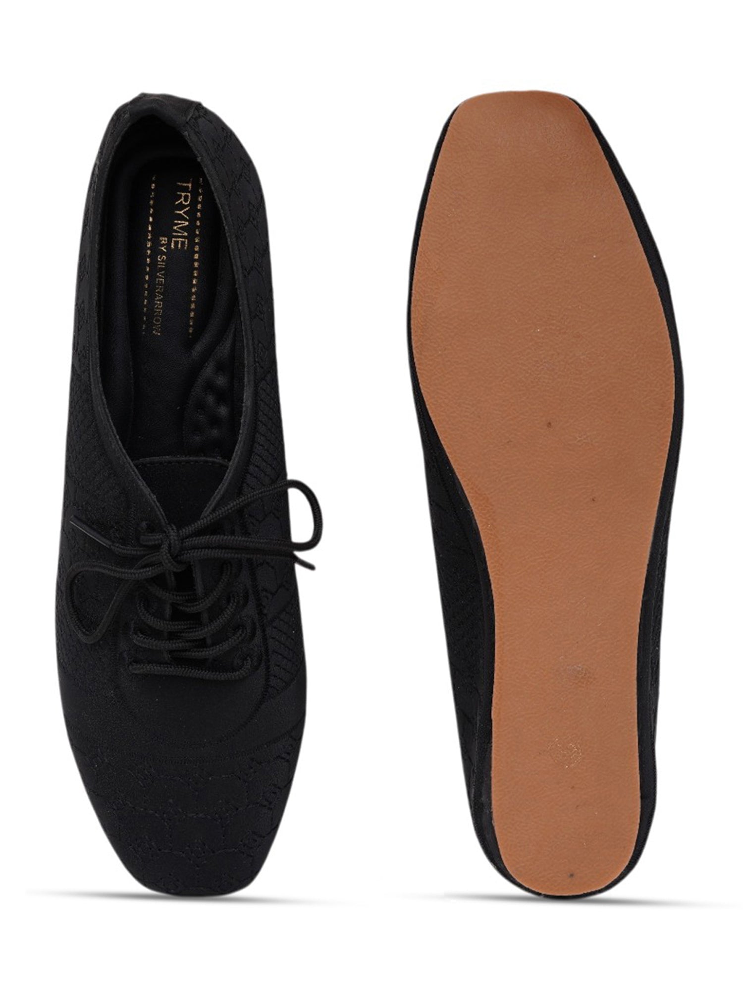 Textured Women's Lace-Up Oxford Casual Shoes