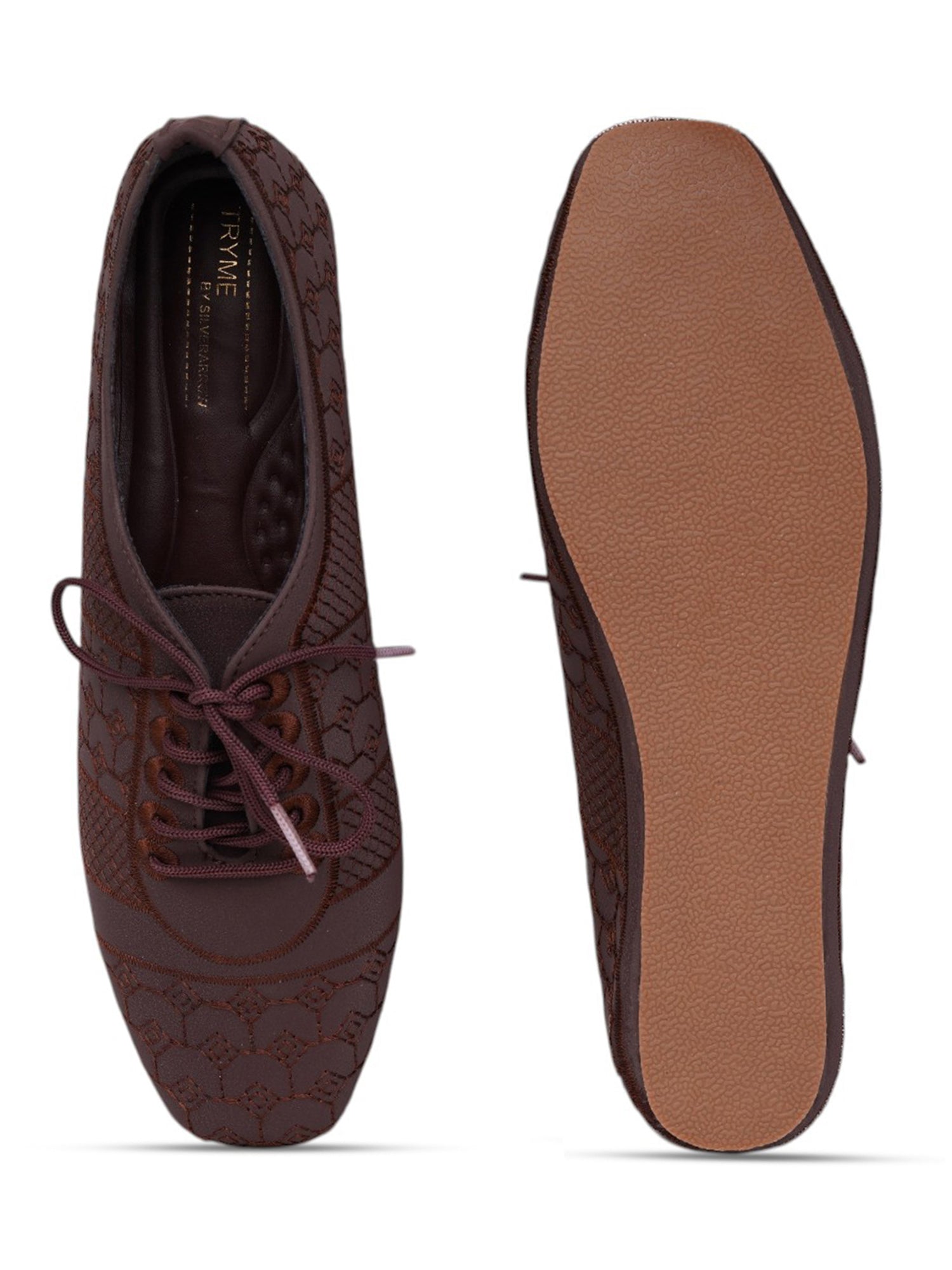 Textured Women's Lace-Up Oxford Casual Shoes