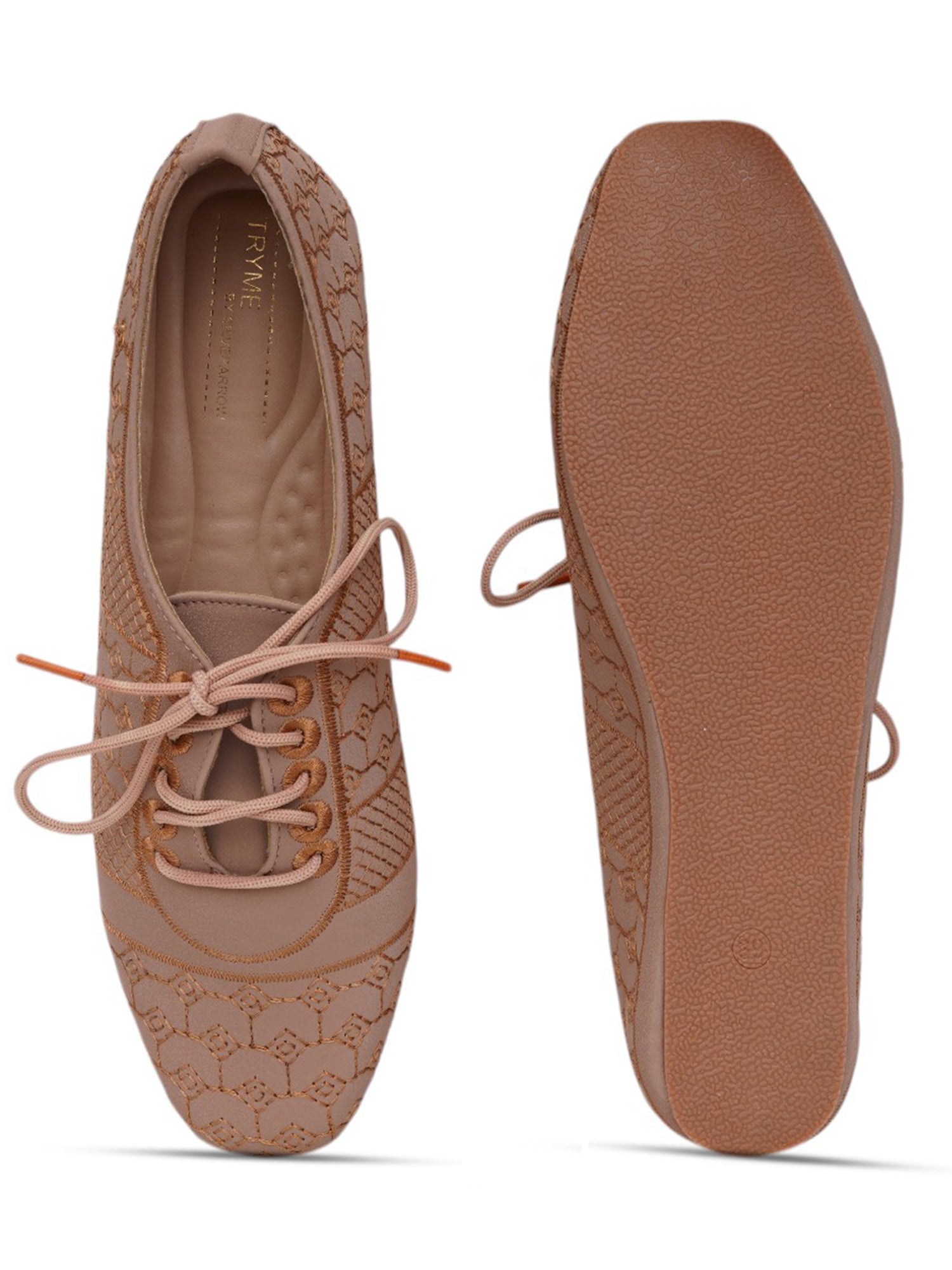 Textured Women's Lace-Up Oxford Casual Shoes