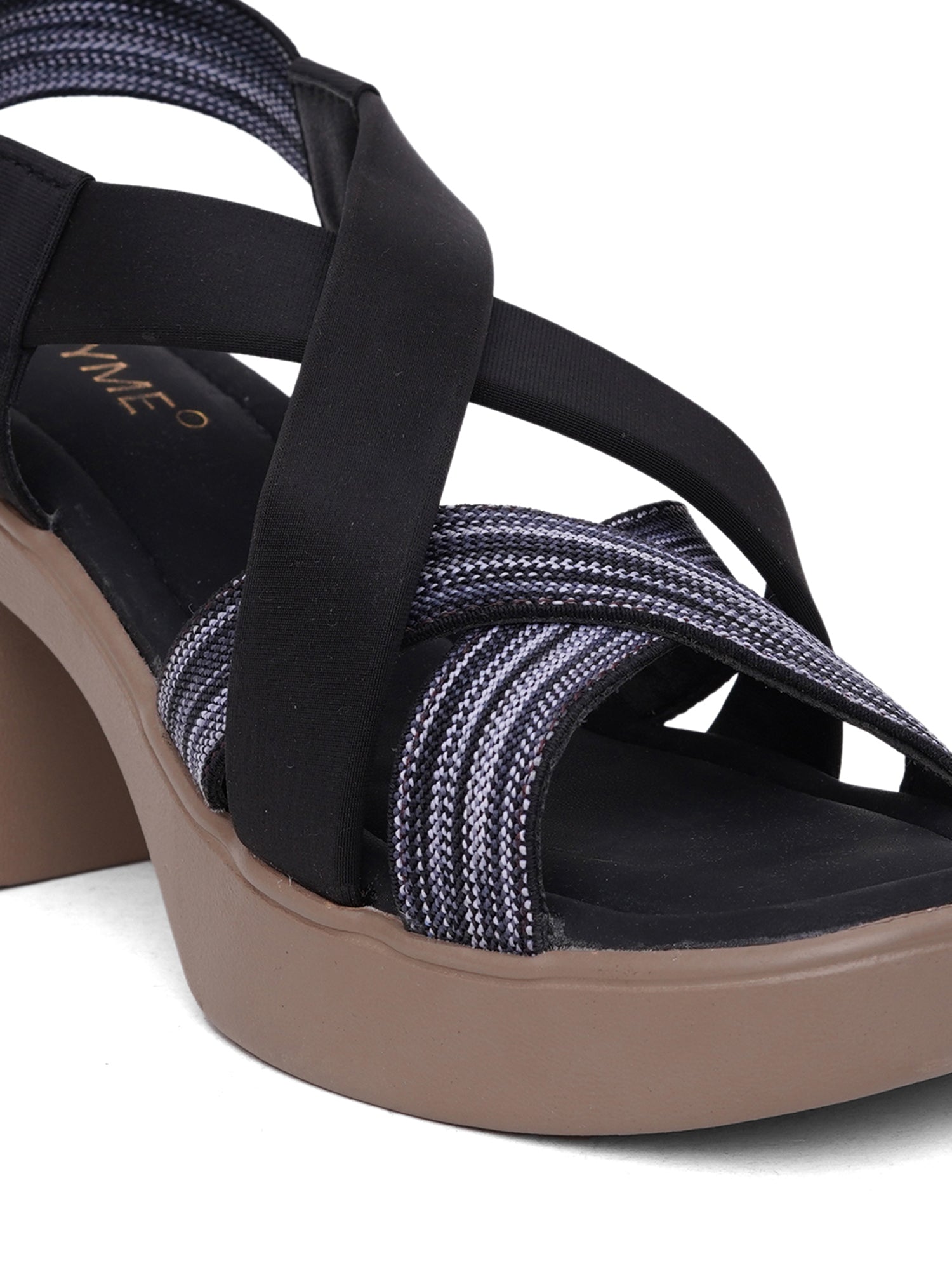 Cupid Criss-Cross Platform Block Heel Sandals