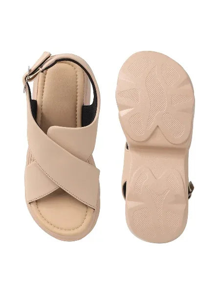 Bold Buckle Platform Comfort Sandals