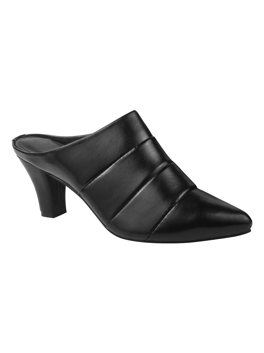 Classic Point Block Heel Mules