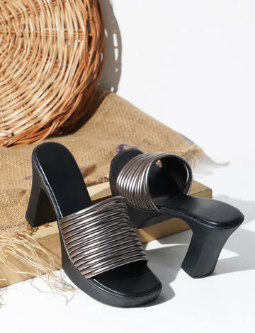 Trendy Open Toe Block Heel Sandals