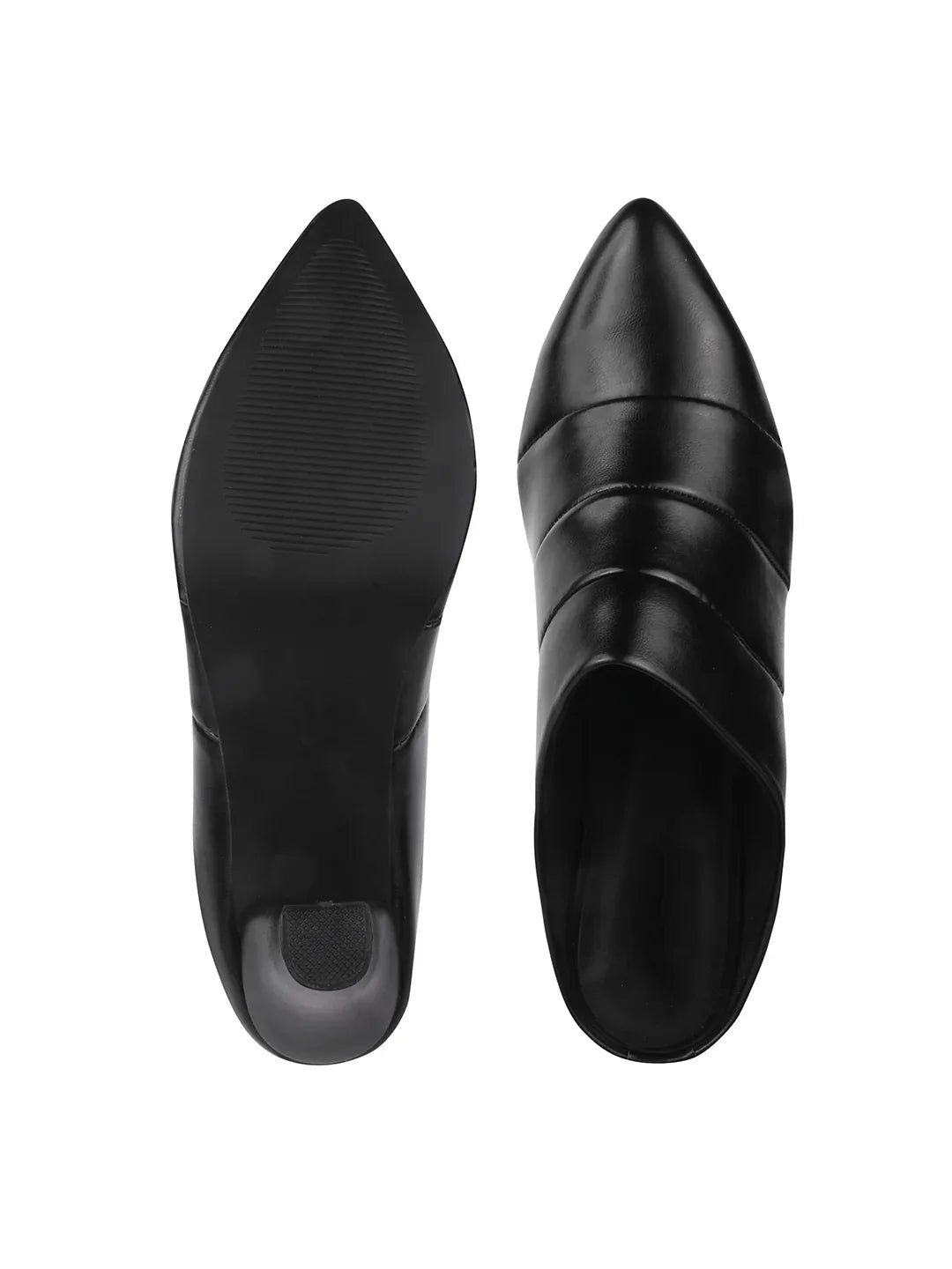 Classic Point Block Heel Mules