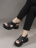 Bold Buckle Platform Comfort Sandals