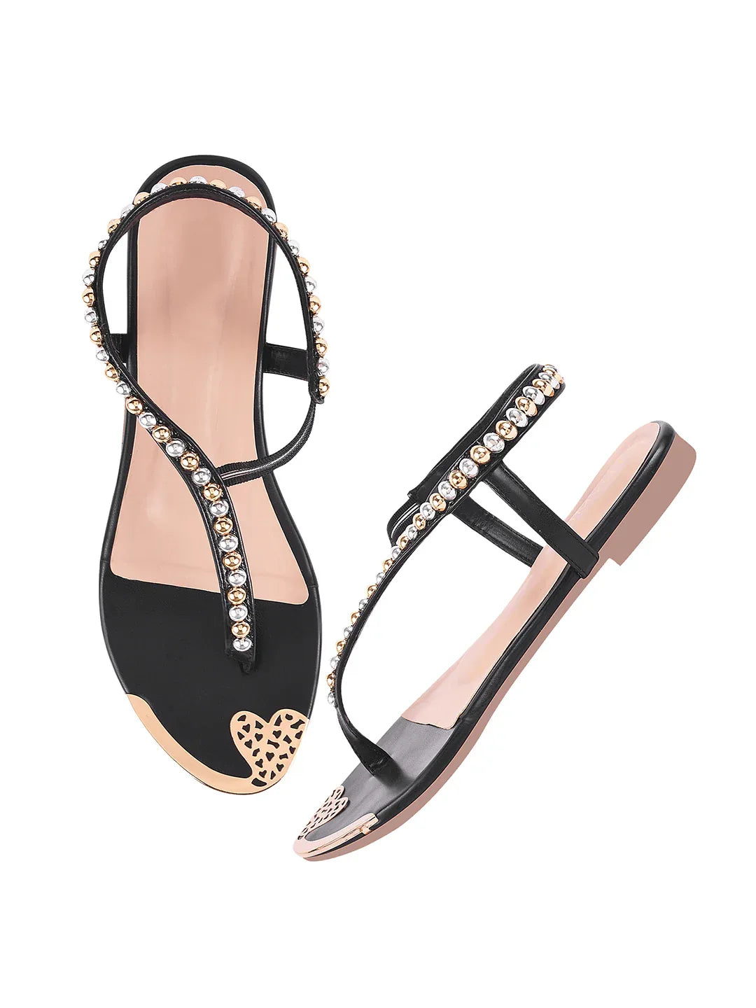 Chic Embellished Evening Flat Sandals