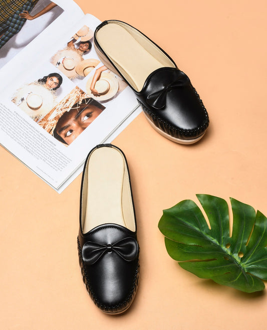 Easy Walk Bow Detail Mules