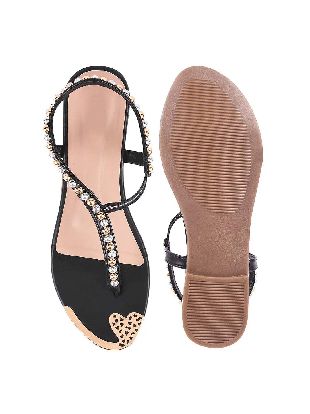 Chic Embellished Evening Flat Sandals
