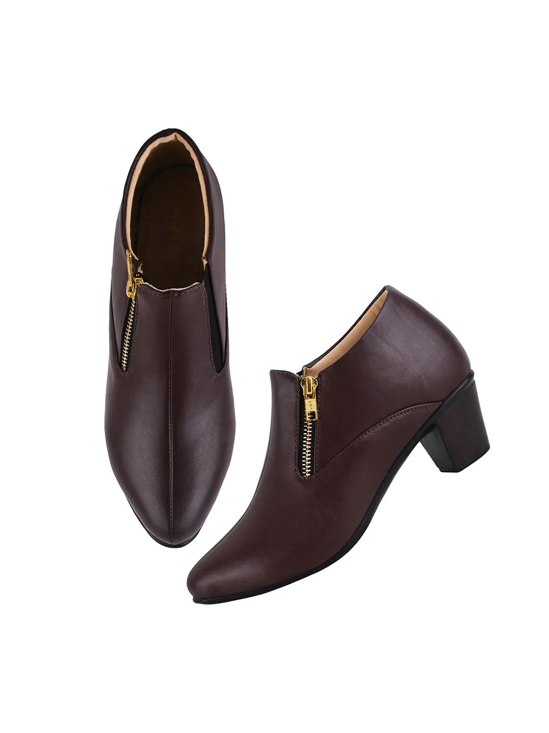 Formal Ankle Shoes with Block Heel for Women