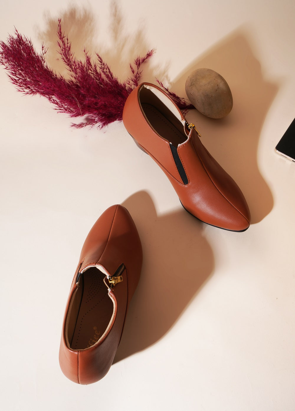 Formal Ankle Shoes with Block Heel for Women