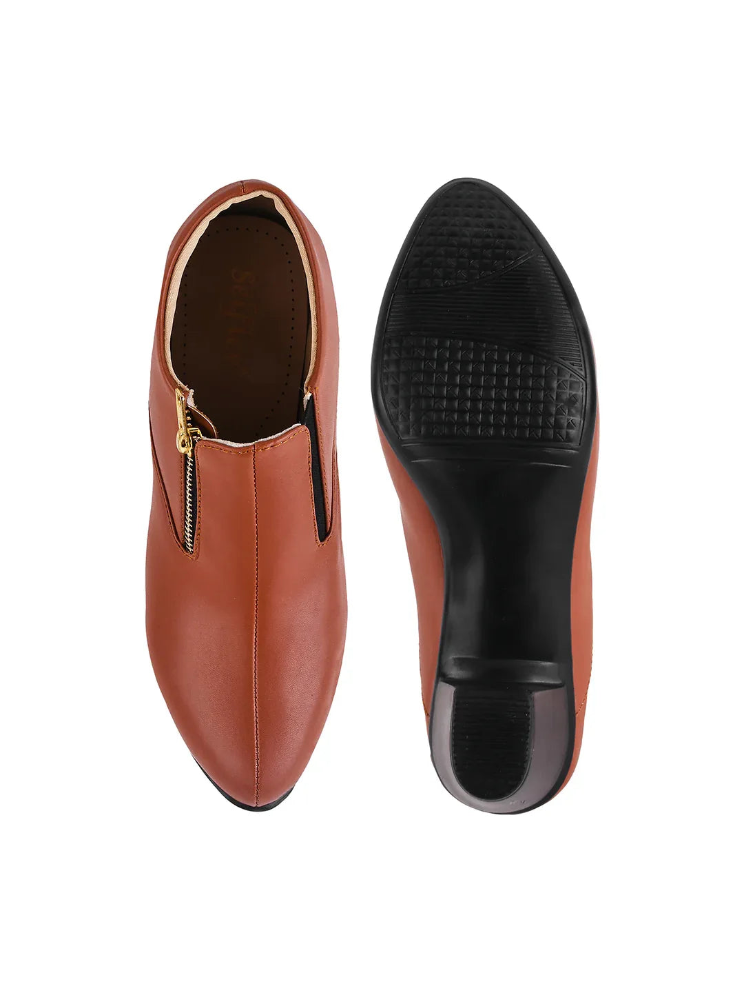 Formal Ankle Shoes with Block Heel for Women